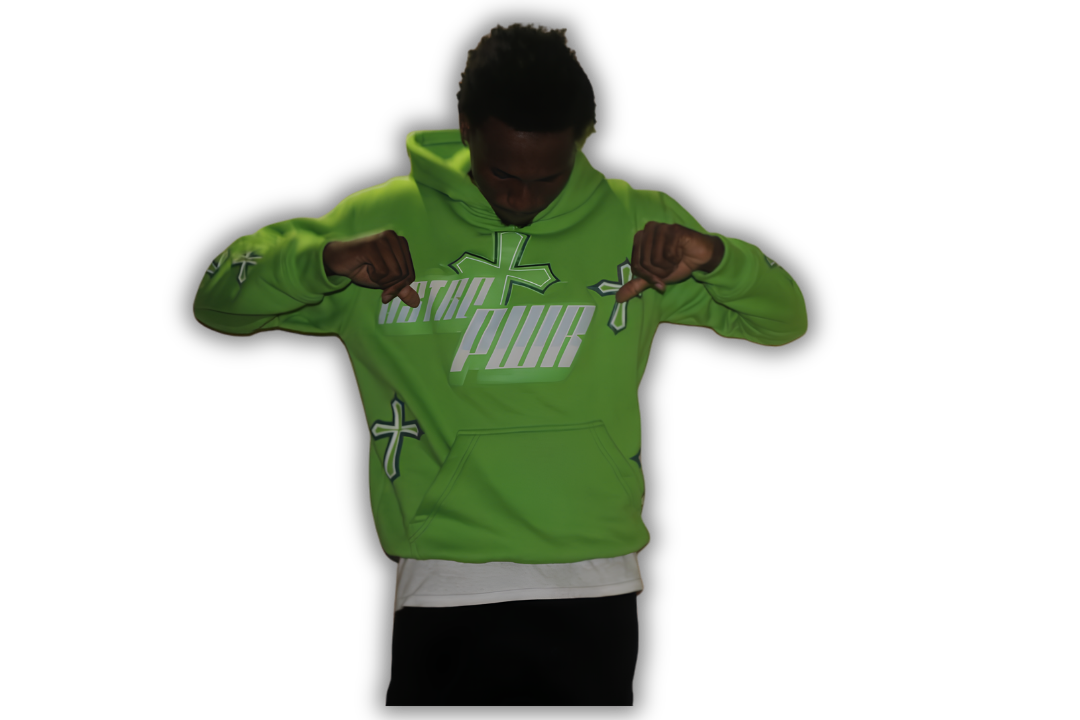 Green Cozy Y2k Cross Hoodie🤑