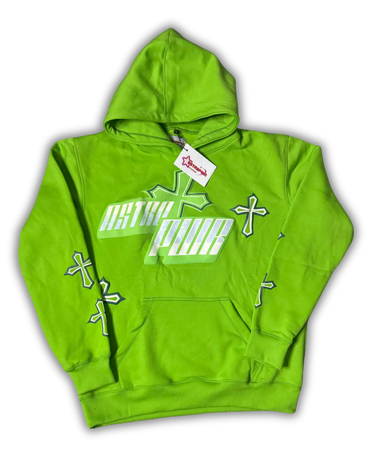 Green Cozy Y2k Cross Hoodie🤑